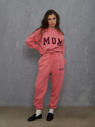 Cotton Fleece Crewneck Sweatshirt Mom