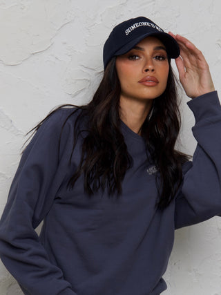 Cotton Fleece Crewneck Sweatshirt Je T’Aime