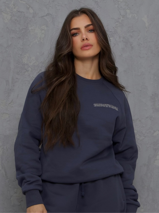 Cotton Fleece Crewneck Sweatshirt Je T’Aime