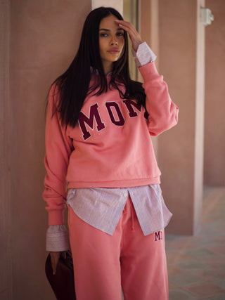 Cotton Fleece Crewneck Sweatshirt Mom