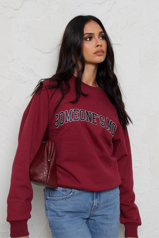 Cotton Fleece Crewneck Sweatshirt Varsity