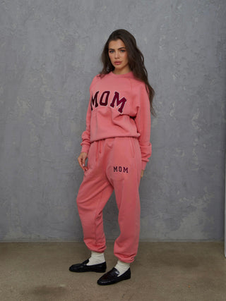 Cotton Fleece Crewneck Sweatshirt Mom