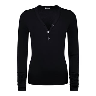 Lux Lounge Sparkle Button Top Long Sleeve