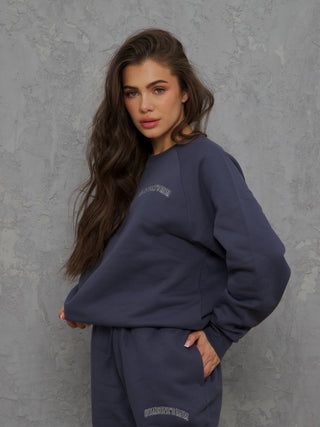 Cotton Fleece Crewneck Sweatshirt Je T’Aime